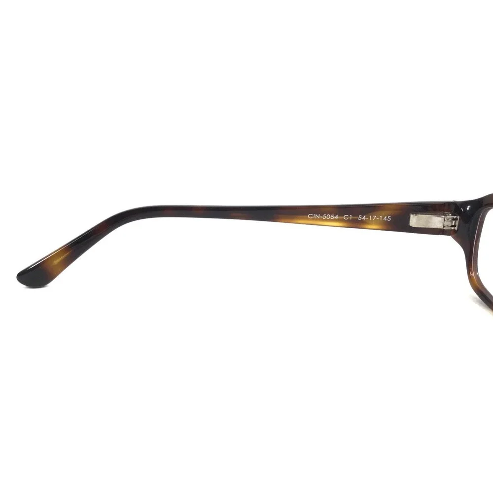 Cinzia Eyeglasses Frames CIN-5054 C1 Brown Striped Horn Cat Eye 54-17-145
